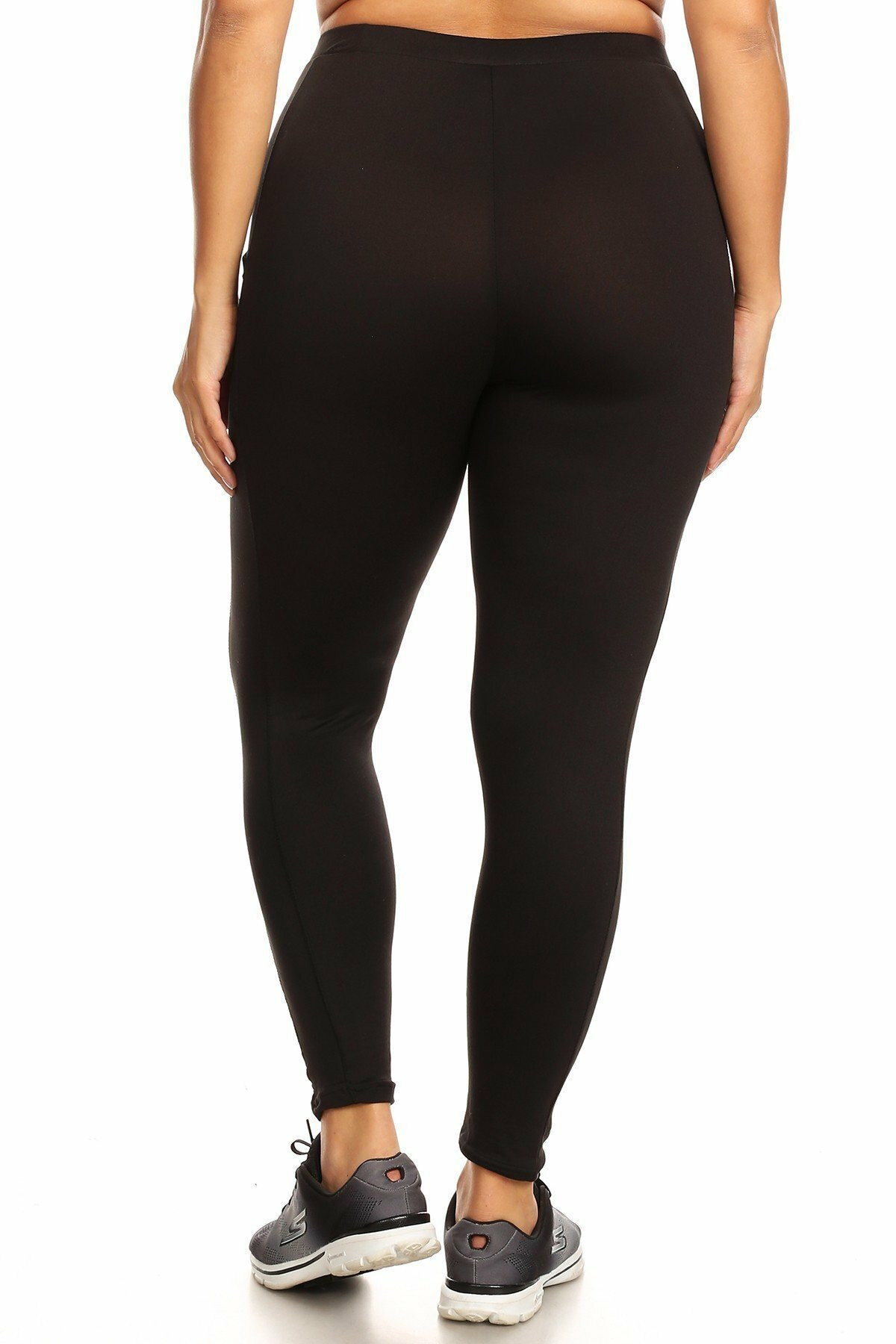 Buttery Smooth Sport Basic Plus Size Leggings with Side Pockets ...