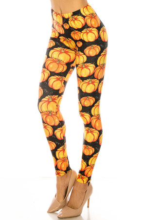 Wholesale Creamy Soft Autumnal Pumpkins Kids Leggings - USA Fashion™