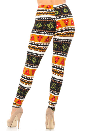 Wholesale Buttery Smooth Christmas Tree and Snowflake Plus Size Leggings