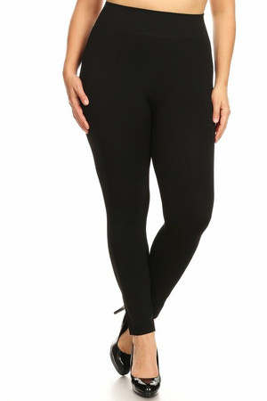 Wholesale Premium Basic Plus Size High Waisted Leggings