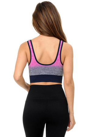 Wholesale Padded Ombre Fusion Workout Bra
