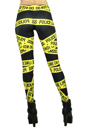 Wholesale Mirror Reflect Police Line Leggings