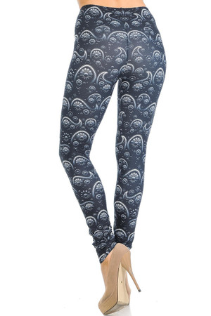 Wholesale Creamy Soft Fading Paisley Leggings - Signature Collection