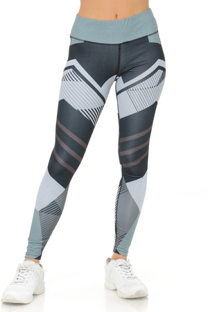 Wholesale Charcoal Angular Motion High Waisted Sport Leggings