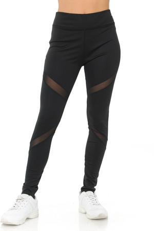 Wholesale Spot Mesh High Waisted Sport Leggings