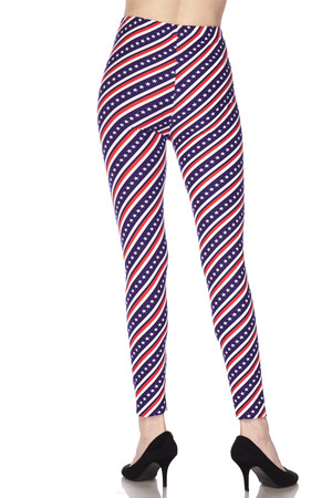 Wholesale Buttery Smooth Spiral Stars and Stripes Leggings