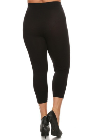 Wholesale Basic Spandex Capri Plus Size Leggings