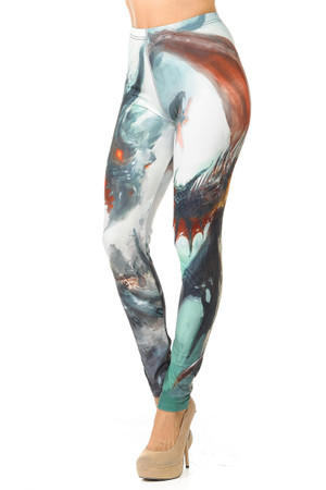 Wholesale Creamy Soft Feral Dragons Leggings