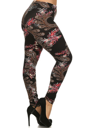 Wholesale Buttery Smooth Berry Plume Plus Size Leggings