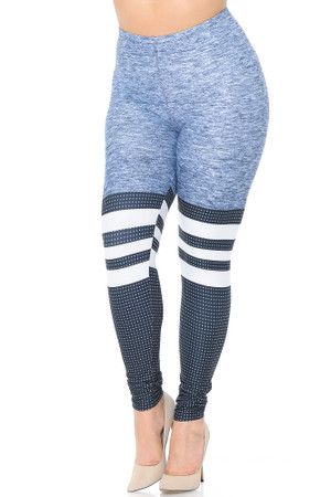 Wholesale Creamy Soft Split Sport Plus Size Leggings - USA Fashion™