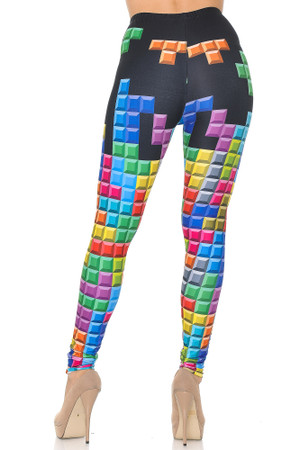 Wholesale Creamy Soft Tetris Extra Small Leggings - USA Fashion™