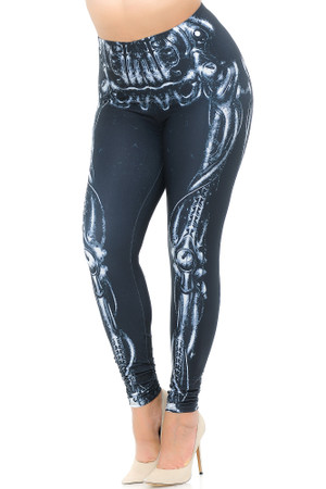 Creamy Soft Grumpy Cat Extra Plus Size Leggings - 3X-5X - USA Fashion™