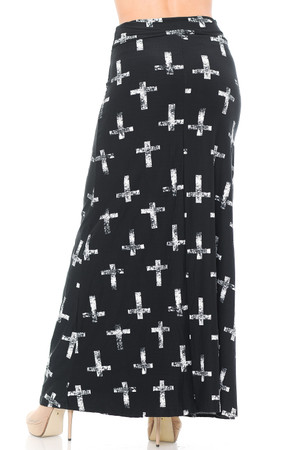 Wholesale Buttery Smooth Faded Cross Maxi Skirt