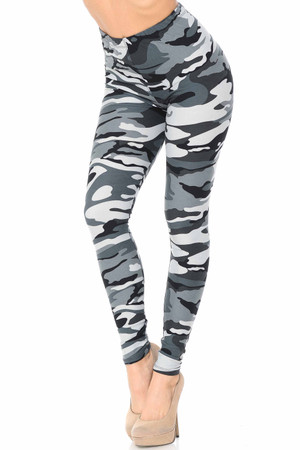 Wholesale Buttery Smooth Charcoal Camouflage Leggings