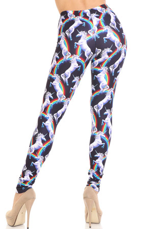 Wholesale Creamy Soft Rainbow Unicorn Plus Size Leggings - By USA Fashion™