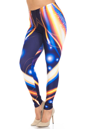 Wholesale Creamy Soft Psychedelic Contour Plus Size Leggings - By USA Fashion™