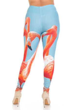 Wholesale Creamy Soft Flamingo Plus Size Leggings - USA Fashion™