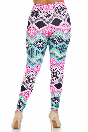 Wholesale Creamy Soft Tasty Tribal Plus Size Leggings - USA Fashion™