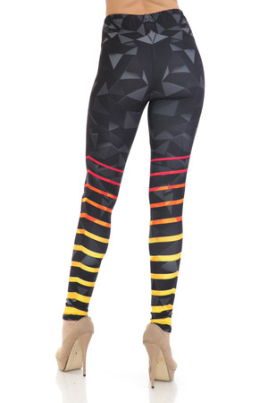 Wholesale Creamy Soft 3D Harmonic Angles Plus Size Leggings - USA Fashion™