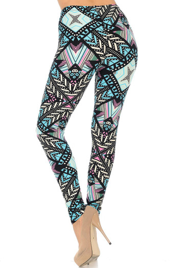 Wholesale Buttery Smooth Melodic Emerald Tribal Leggings