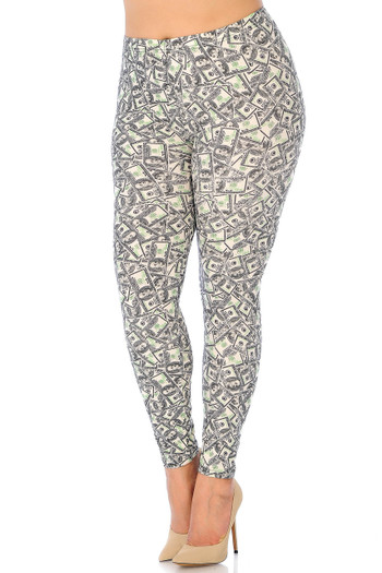 Wholesale Buttery Smooth Money Plus Size Leggings - 3X - 5X