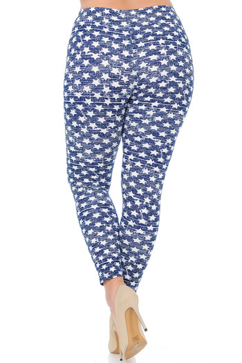 Wholesale Buttery Smooth Rustic Star Plus Size Leggings