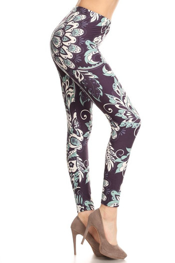 Wholesale Buttery Smooth Midnight Minty Mandala Leggings