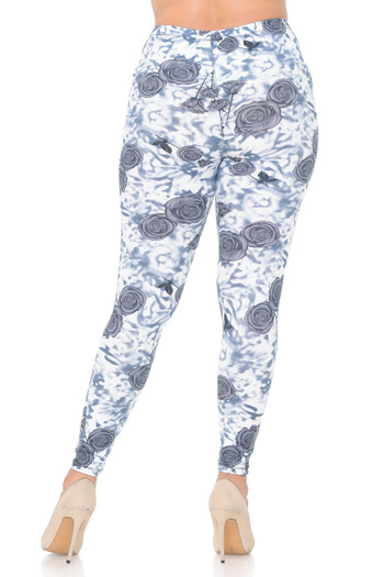 Wholesale Buttery Smooth Rose Blur Extra Plus Size Leggings - 3X-5X