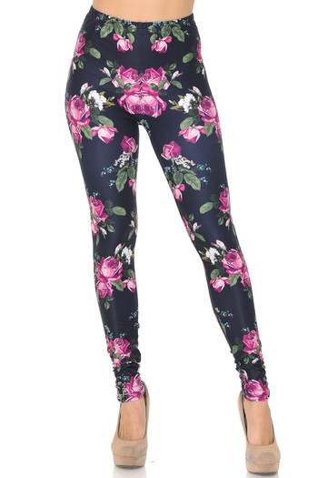 Wholesale Creamy Soft Fuchsia Rose Leggings - USA Fashion™
