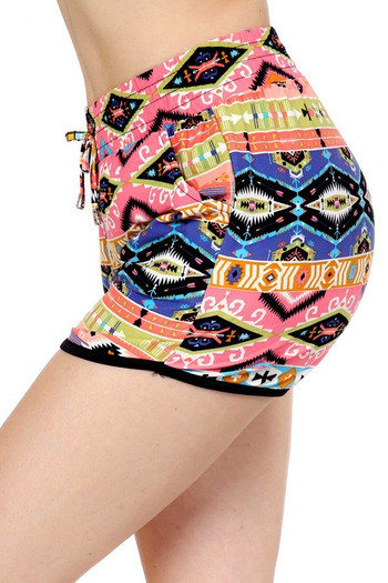Wholesale Buttery Soft 90s Colorful Tribal Dolphin Shorts