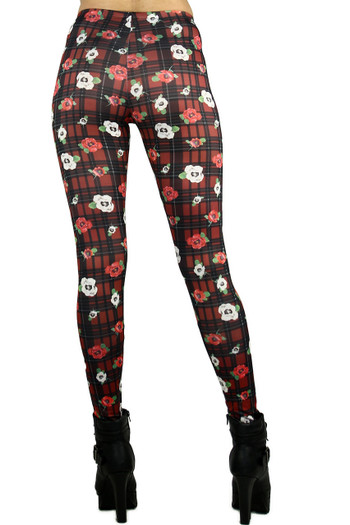 Side Image of P-4710 - Wholesale Made in the USA Graphic Print Leggings