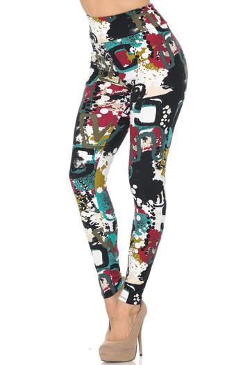 Wholesale Buttery Soft Summer Picasso High Waisted Leggings
