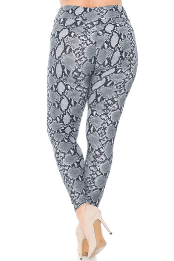 Wholesale Buttery Soft Python Snakeskin High Waisted Plus Size Leggings