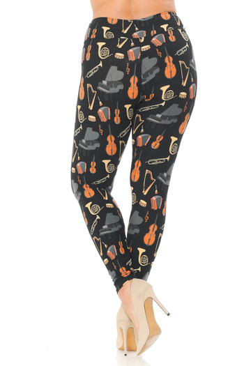Wholesale Buttery Soft Musical Instrument High Waisted Plus Size Leggings