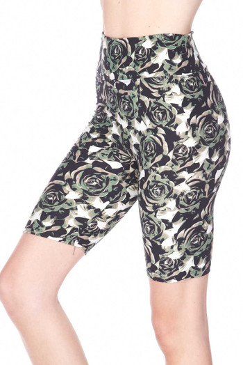Wholesale Buttery Soft Olive Rose Shorts - 3 Inch
