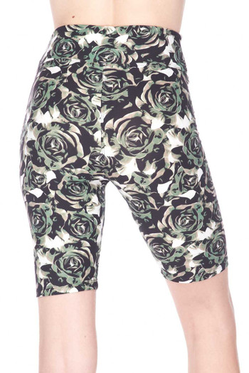 Wholesale Buttery Soft Olive Rose Shorts - 3 Inch