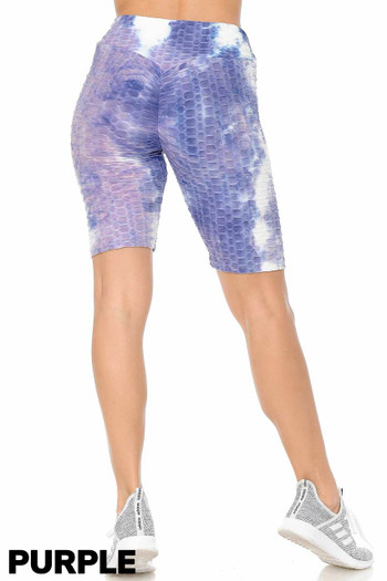 Wholesale Tie Dye Scrunch Butt Workout Shorts