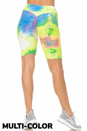 Wholesale Tie Dye Scrunch Butt Workout Shorts