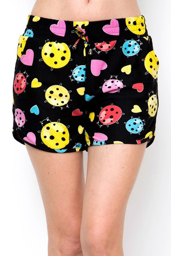 Wholesale Buttery Smooth Ladybugs and Hearts Dolphin Shorts