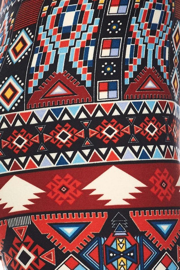 Wholesale Buttery Soft Red Tribal Kids Leggings