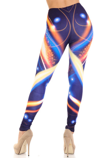 Wholesale Creamy Soft Psychedelic Contour Extra Plus Size Leggings - 3X-5X - By USA Fashion™