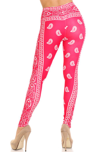 Wholesale Creamy Soft Red Bandana Leggings - USA Fashion™