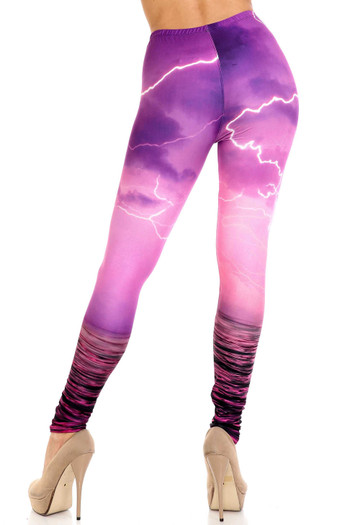 Wholesale Creamy Soft Pink Lightning Storm Leggings - USA Fashion™