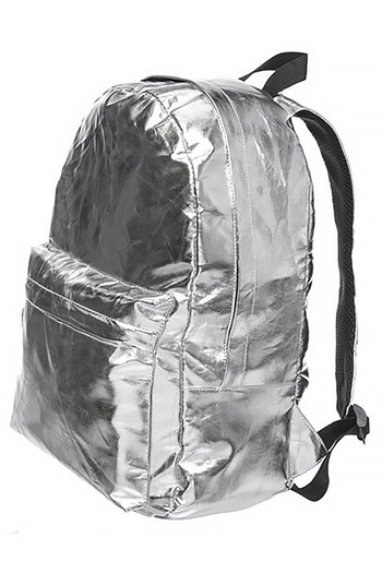 Wholesale Shiny Silver Metallic Backpack
