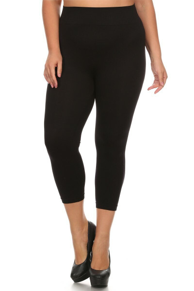 Wholesale Basic Spandex Capri Plus Size Leggings Wholesale Basic Spandex Capri Plus Size Leggings