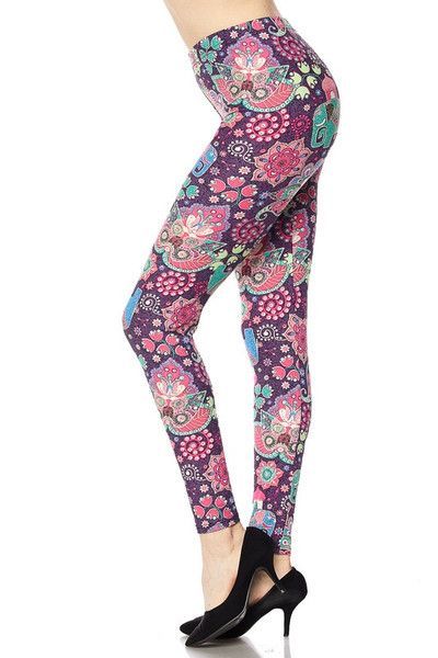 Wholesale Buttery Soft Groovy Candyland Motif Leggings Wholesale Buttery Soft Groovy Candyland Motif Leggings