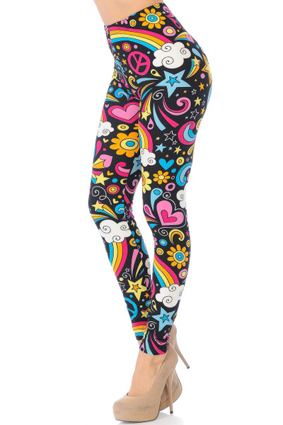Wholesale Buttery Soft Groovy Hip Retro Leggings Wholesale Buttery Soft Groovy Hip Retro Leggings