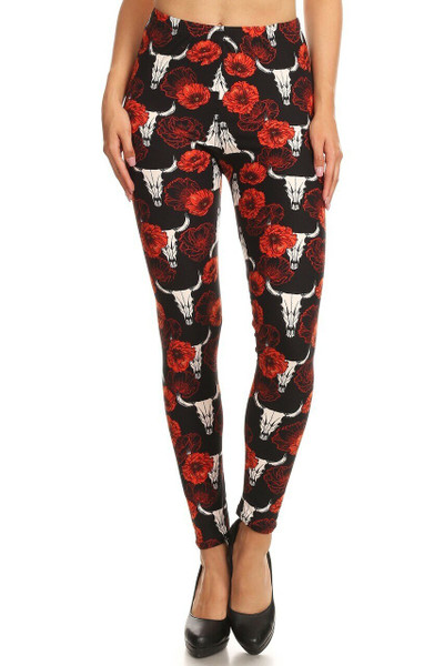 Wholesale Buttery Soft Longhorn Plus Size Leggings - LIMITED EDITION Wholesale Buttery Soft Longhorn Plus Size Leggings - LIMITED EDITION