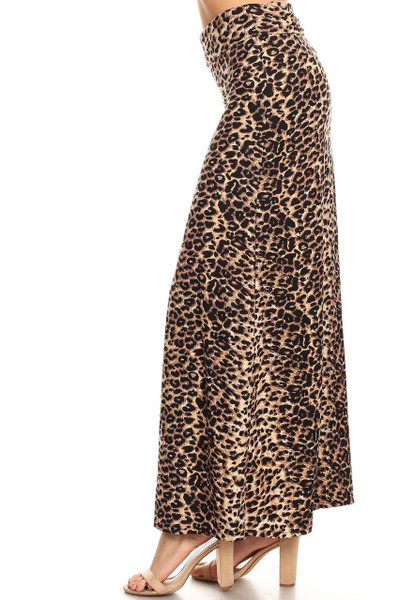Wholesale Buttery Soft Feral Cheetah Maxi Skirt Wholesale Buttery Soft Feral Cheetah Maxi Skirt