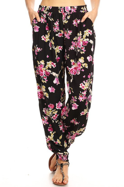 Wholesale Spring Floral Harem Leggings Wholesale Spring Floral Harem Leggings